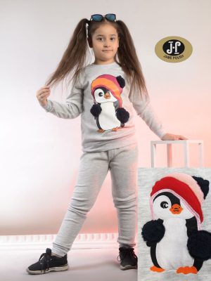 بلوز شلوار دخترونه طرح پنگوئن