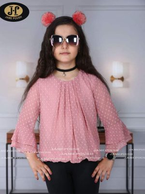 شومیز حریر اشکی آستردار
