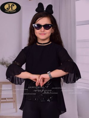 شومیز حریر شیفون پولکی با آستر لاکرا کش